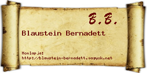 Blaustein Bernadett névjegykártya